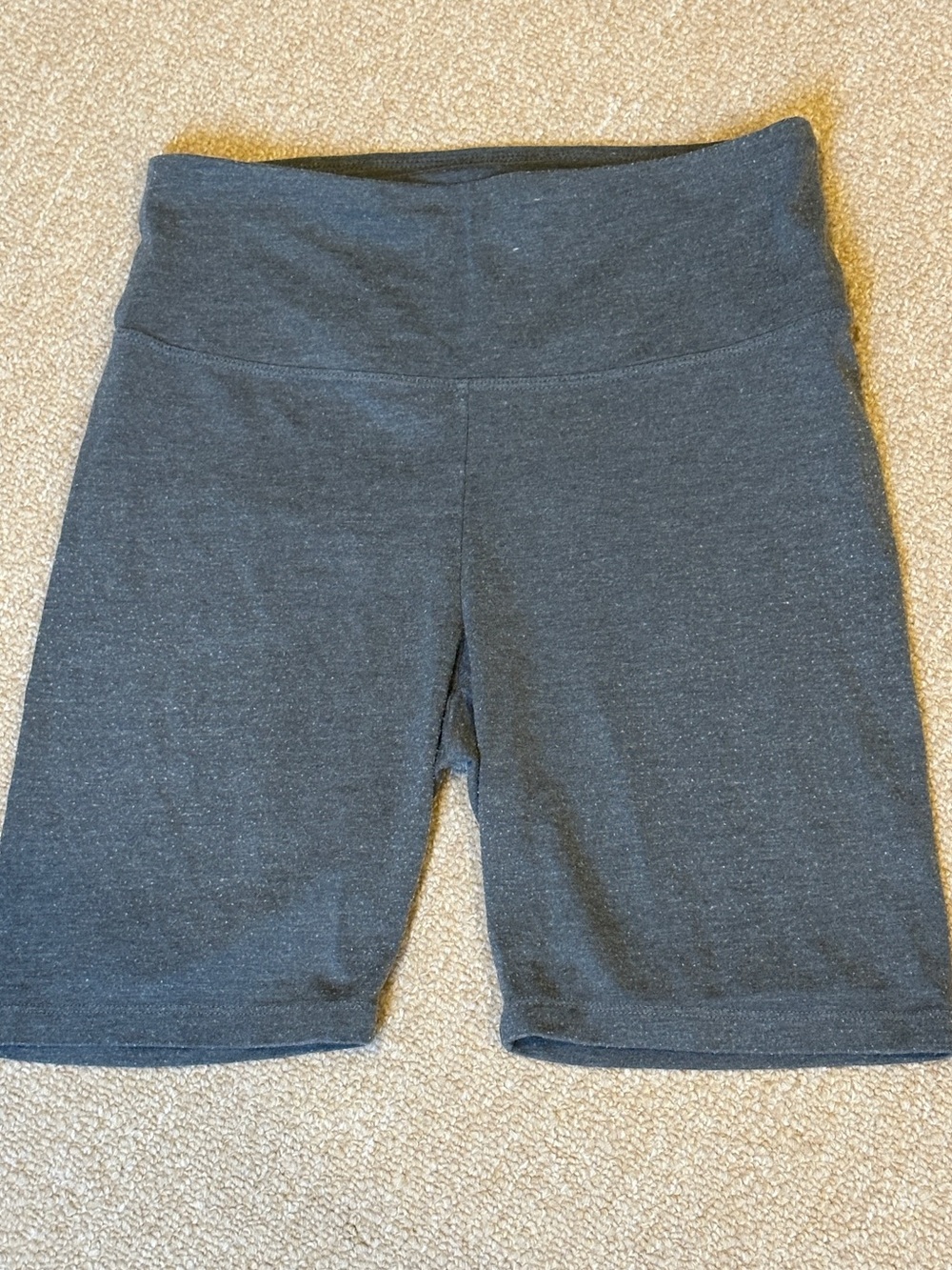 High-Waist Women's Biker Shorts - Charcoal gray Oeko Tex exercise layers